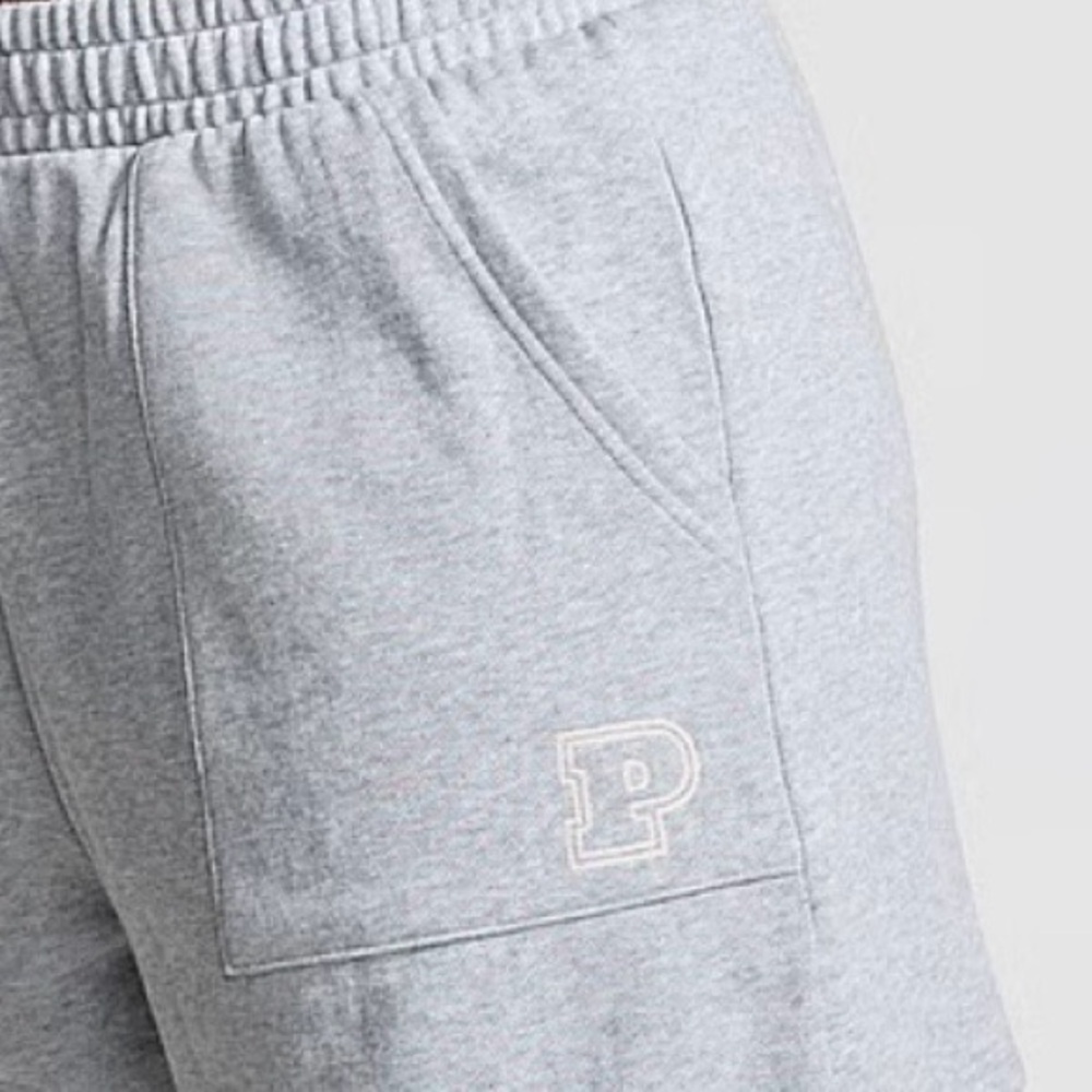 PINK VICTORIA’S SECRET Ivy Fleece Sweat Shorts High Rise Relaxed Fit Grey XL - Picture 4 of 13